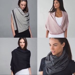 Lululemon Vinyasa Infinity Scarf Gray & White